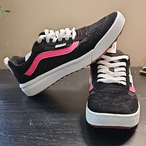 Vans Black and Pink Skate Sneakers